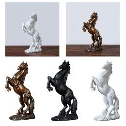 Sculptures Creative Nordic Steed Ornaments Resin Horse Statue Animal Sculpture Suitable for Home Living Room Desktop Study Decoration Gift