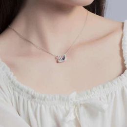 Designer Jewellery Necklaces Pendant Swarovskis Jewellery Necklace Jumping Heart Swan Necklace Female Element Crystal Smart Clavicle Chain Gift For Women