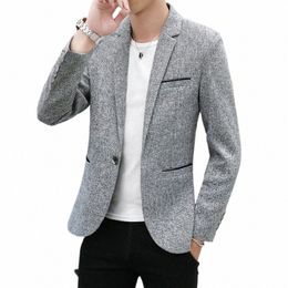 high Quality Blazer Men's British Style Fi Casual Busin Elegant High-end Simple Work Best Man Gentleman Suit Jacket X3Oq#