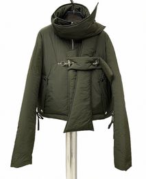 scarf stand-up collar short down jacket neck comes with built-in scarf m and comfortable 2023 winter new hot F7eB#