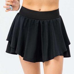 Lu Align Shorts Short Skirts Women Yoga Tennis skirt High-Rise Running Pleated Athletic Skirts Sport Fitness High Waist Skort with Pocket Lemon Sports 2024
