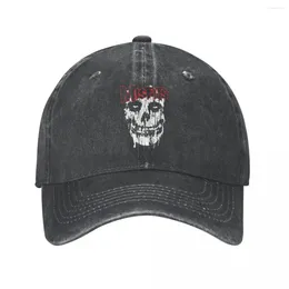 Ball Caps Misfits Skull Denim Baseball Cap Sun Hats Homme Horror Halloween Spring Autumn Vintage Casquette