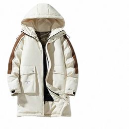 2024 New Winter Jacket Collar Hooded Warm Down Coat Parka Men's White Duck Down Pocket Thickened Coat Fi Lg Coat M-8XL T4vs#