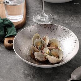 Bowls Silver Point Ceramic Soup Bowl Restaurant Creative Salad Pasta Dessert Molecular Cooking Specialty Tableware