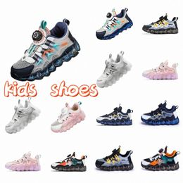 kids shoes sneakers casual boys girls children Trendy Deep Blue Black orange Grey orchid Pink white shoes sizes 27-40 Q07W#