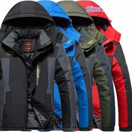 novo Outdoor Winter Sprint Jacket Men's Plush e Grosso Insulati Windproof e Rainproof Mountain Climbing Coat c2Od #