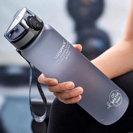 Jackets High Quality Water Bottle 500ml 1000ml Bpa Free Leak Proof Portable for Drink Bottles Sports Gym Eco Friendly