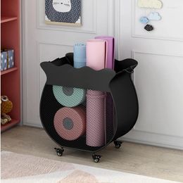 Laundry Bags Mat Storage Rack With Wheel Sports Equipment Basket Artifact Multi Functional Bathroom