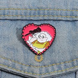 Vintage Cartoon Anime Enamel Pin 90s Animation Rocking Chair Old Lady Collection Brooch Lapel Backpack Badge Jewelry Gift