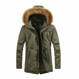 winter Jacket Men Thick Casual Warm Fur Hooded Parkas Men Lg Coat Brand Design Outwear Veste Homme Male Parkas Overcoat M6eM#