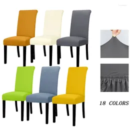 Chair Covers Spandex Cover Elastic For Dining Room 18 Colour Seat Slipcover Home No Fading Machine Washable