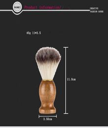 Barber Hair Shaving Razor Brushes Natural Wood Handle Beard Brush For Men Gift Barber Tool Men Gift Barber Tool Mens Supply E5445706