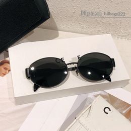 Designer sunglasses Oval frames men women daily wear famous designer sunglasses metal legs green lenses vintage small round frames multicolor