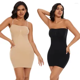 Women's Shapers BurVogue Strapless Shapewear Body Shaper For Women Tummy Control Full Slip Under Dress Adjustable Spaghetti Strap