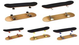 Kids Toys Wooden Fingerboard Professional Mini Finger SkateBoards Basic Toys for Boys Girls With Bearings Wheel Foam Tape Set2696164