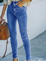 Women's Jeans women casual jean high waist pants Bleached slim High elastic fit long Pencil pants female trousers good quality 91Y22 24328