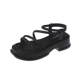 Sandals New Womens Shoes Fashionable Thick Sole Comfortable Thin Belt Soft Beach H2403282LFR