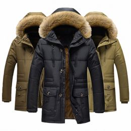 vintage Hooded Snow Wear Warm Down Jacket Coat Male Outwear Plus Size Streetwear Thicken Windproof Padded Parka Men Overcoat C9hZ#