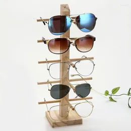 Hooks Sun Glasses Eyeglasses Wood Display Stands Shelf Show Stand Holder Rack 4 Sizes Options Organzier