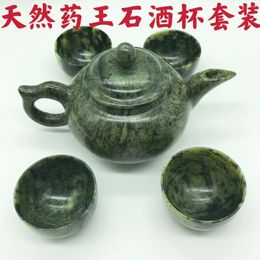 Teaware Sets Natural Jade Tea Set Chinese Ceremony Gongfu 1 Teapot 4 Teacups Magnetic Stone Health Teasets