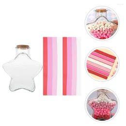 Storage Bottles Wishing Star Origami Bottle Birthday Confession Gift Girl Room Decoration Jar Glass Containers Drifting Cellophane Heart