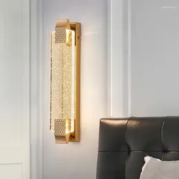 Wall Lamps Nordic Crystal Light Staircase Sconce Lamp Living Room Bedroom Bedside Aisle Corridor Lighting Indoor Decor Led