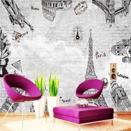 Wallpapers Milofi Customised 3D Places Of Interest Historic Brick Wall Large TV Background Wallpaper Mural