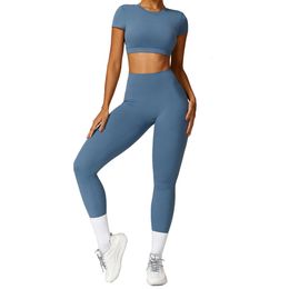 Lu Align Tracksuits Mermaid Curve 2024 Men's Spring Gym Costume Woman Can Detach Chest Pad Crop Top and leggings Yoga 2 Piece Set Fitness Suit Lemon Sports 2024