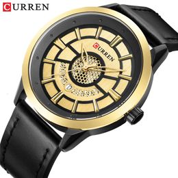 Karien Current 8330 Fashionable Men's Casual Multifunctional Belt Calendar Waterproof Quartz Watch