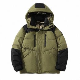 men NEW -30 degrees 85% White Duck Down Jacket Men Patchwork Thick Winter Hooded Warm Parka Waterproof Windproof Top Quality A876#