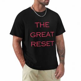 the Great Reset T-Shirt plain Short sleeve tee anime mens funny t shirts 90U0#