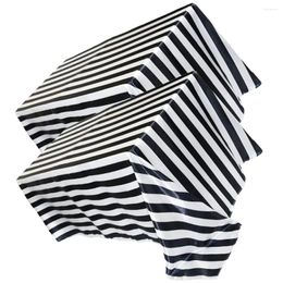Table Cloth 2 Pcs Striped Tablecloth Waterproof Christmas Decorations Birthday Party Indoor