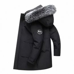 winter Men Down Jacket Coats Mens Warm White Duck Down Hooded Windbreaker Parkas Male Autumn Winter Lg Thick Puffer Overcoat u5cn#