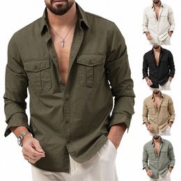 men Shirt Mens Busin Casual Shirts 2020 New Arrival Men Famous Brand Clothing Army Green Lg Sleeve Camisa Masculina I4IN#