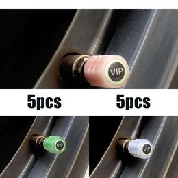 Upgrade VIP Luminous Car Valve Caps Fluorescent Night Glowing Car Motorcycle Bicycle Bike Wheel Tyre Hub Luminous Valve Stem Caps Decor