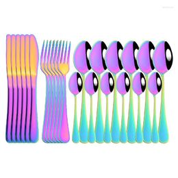 Flatware Sets Stainless Steel Dinnerware Knife Fork Coffee Spoon Cutlery Set Western Dinner