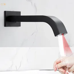 Bathroom Sink Faucets Wall Mount Smart Sensor Basin Faucet For Washbasin Water Tap Mixer Waterfall