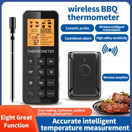 Gauges Smart Cooking Thermometer Waterproof Wireless Probe With Amplifier Instant Read Indoor Outdoor for Grilling Oven Meat Turkey BBQ