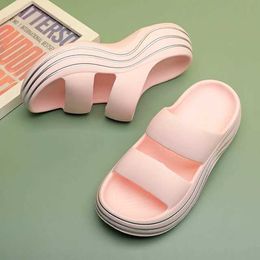 Slippers 2024 Womens Flip Top New Soft EVA Thick Bottom Slide Summer Sandals Couple Family No Bathroom Shoes H240328J3IH