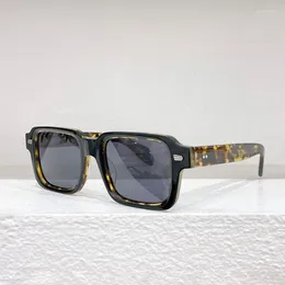Sunglasses Street Fashion Tortoise Men Shades INS Style Square Sun Glasses Spring 2024 Thicken Acetate Solar Women