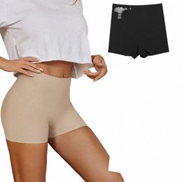 seaml Spandex Ice Silk Safety Shorts Pants Women Boyshorts Under Skirt Underwear Breathable No Curling Boxers for Women r196#