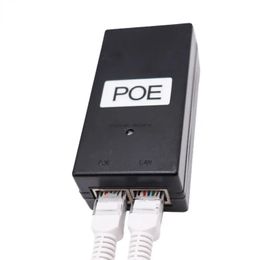 2024 POE Güç Kaynağı DC Adaptörü 24V 0.5A 24W Masaüstü PoE Enjektör Ethernet Adaptör Gözetim CCTV AC/DC Adaptör Aksesuarları