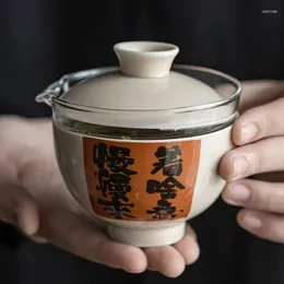 Teaware Sets Ceramic Quick Cup Convenient Tea Set For Car Travel Suit Grass Ash One Pot 2 Cups Storage Glass Justice Traveling Bag 170ml