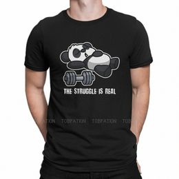 bodybuilding Pum GYM Muscle Training Crossfit Original TShirts The Strle Is Real Fitn Panda Homme T Shirt Clothing 6XL L1a3#