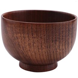 Bowls Wooden Soup Bowl Healthy Container Vintage Dinner Tableware Kitchen Accessories