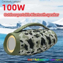 Portable Speakers waterproof 100W high-power Bluetooth speaker RGB Colour light wireless subwoofer 360 stereo surround TWS boom box Z230801 Q240328