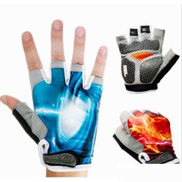 Cycling Gloves New Style Man/Women Sile Gel Gloves/ Pro Half Finger Earthquake Racing Bike Gloves/Black Bicycle Sports Drop Delivery O Dh4N9