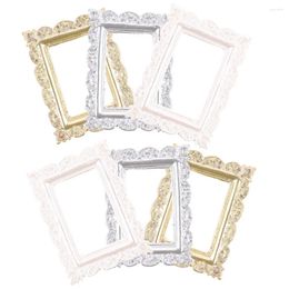 Frames 6 Pcs Display Shelf Po Frame Ornaments Small DIY Crafts Supplies Miniature Picture