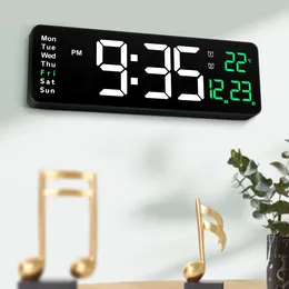 Wall Clocks Digital Clock With Temperature 3d Big Numbers Plastic Large Display For Reloj De Pared