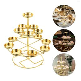 Candle Holders Chinese Style Butter Lamp Holder Bathroom Decorations Alloy Tapered Candlestick